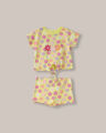 Conjunto Playera Y Short Tie Dye,AMARILLO